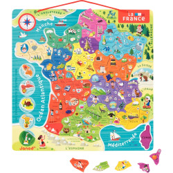 Puzzle magnétique 93 pièces, la France