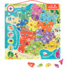 Puzzle magnétique 93 pièces, la France
