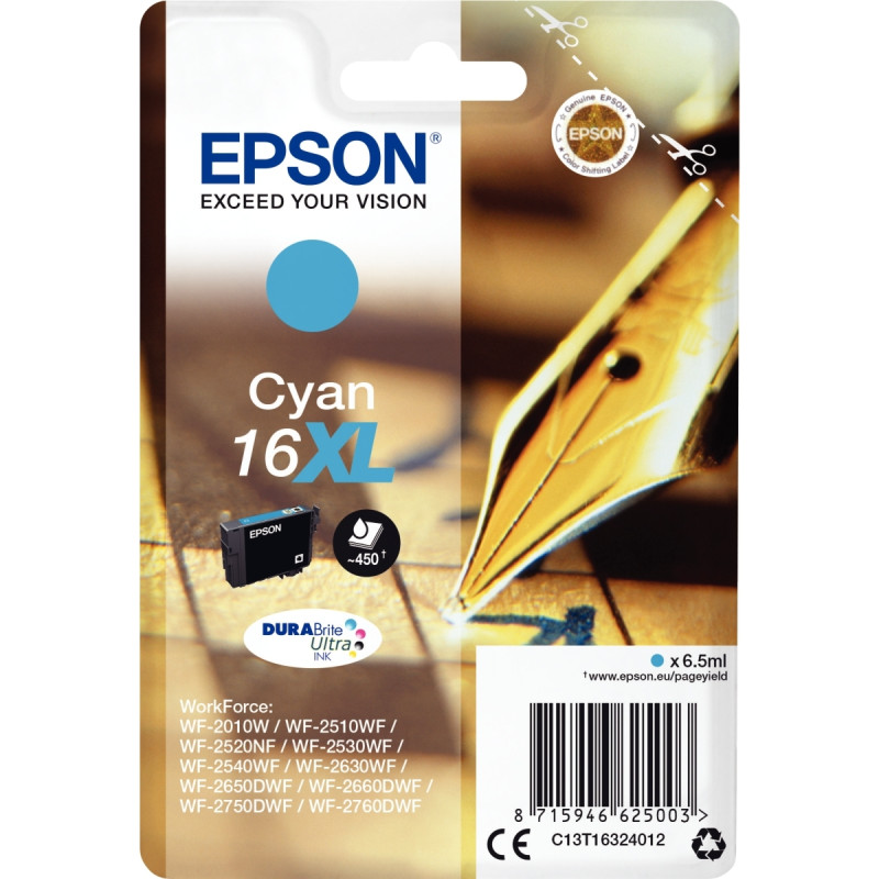 Epson STYLO PLUME / 16XL cartouche jet d'encre cyan haute capacité aut