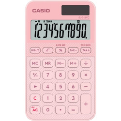 Machine à calculer de poche Casio 10 chiffres SL-310YC rose