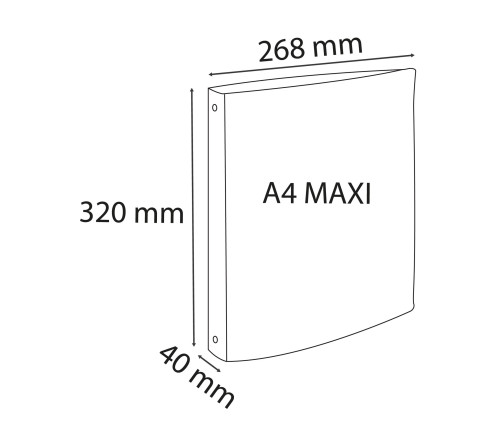 Classeur 2 anneaux 30 mm polypropylène Chromaline - A4 maxi