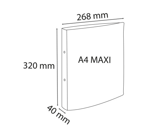 Classeur 2 anneaux 30mm polypropylène OPAK rigide 10/10e - A4 Maxi.