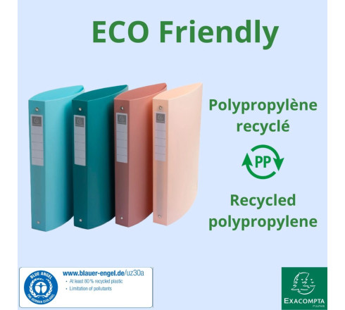 Classeur semi-rigide 2 anneaux PP recyclé Skandi