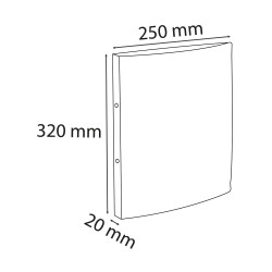 Classeur 2 anneaux 15mm IDERAMA PP polypropylène 5/10e - A4