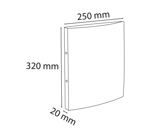Classeur 2 anneaux 15mm IDERAMA PP polypropylène 5/10e - A4