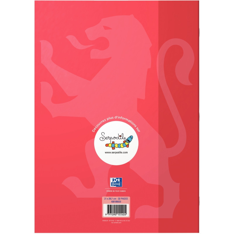 Cahier d'écriture DYS format A4, 32 pages, lettres minuscules cursives