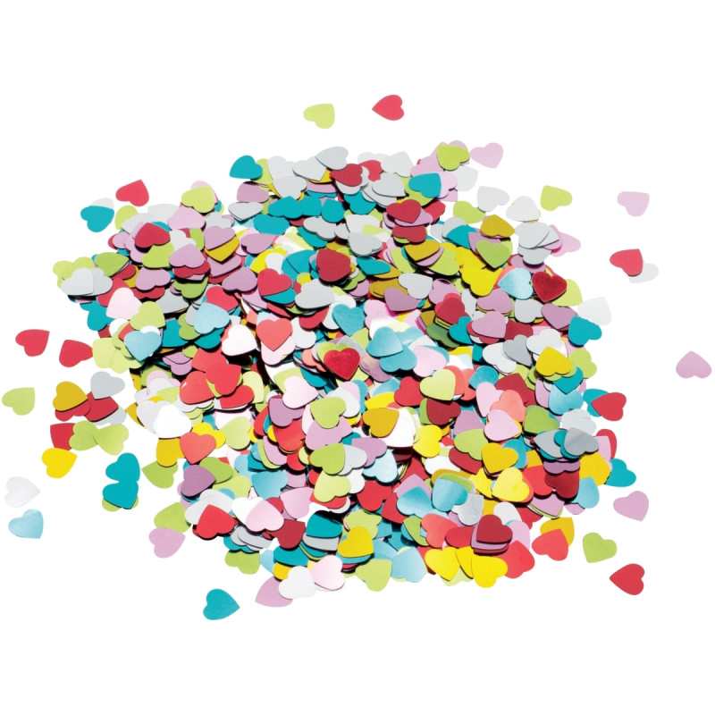 Pot de 160grammes de confettis coeur à coller
