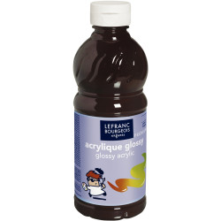 Flacon 500ml d'acrylique Glossy Lefranc Bourgeois, chocolat