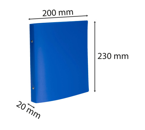 Classeur pour format écolier 17x22 2 anneaux 15mm polypropylène Opak - 230x200.