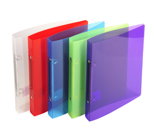 Classeur pour format écolier 17x22 2 anneaux 15mm Crystal colours - 230x200