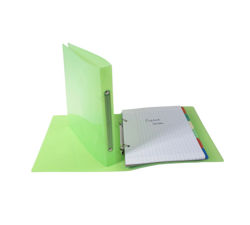 Classeur pour format écolier 17x22 2 anneaux 15mm Crystal colours - 230x200