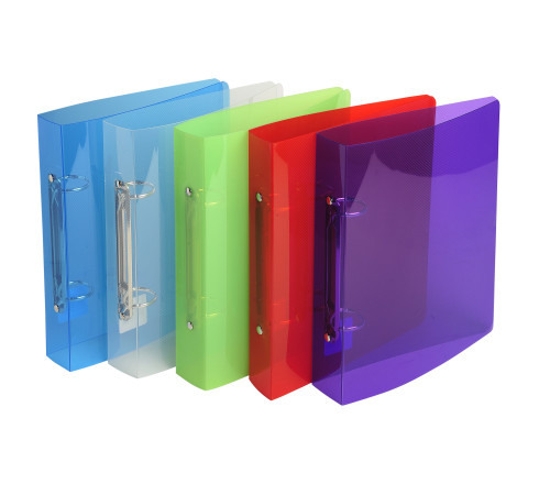 Classeur pour format écolier 17x22 2 anneaux 30mm Crystal colours - 230x200