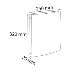 Classeur 4 anneaux 15mm carte lustrée - A4