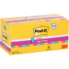 Boite de 16 blocs Znotes super sticky 76 x 76 mm coloris assortis dont