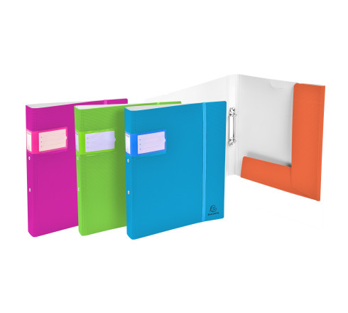 Classeur polypropylène Campus NEON 2 anneaux de 30mm - A4 maxi