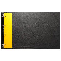 Classeur rembordé PVC dos rond 4 anneaux 30mm - A3 horizontal