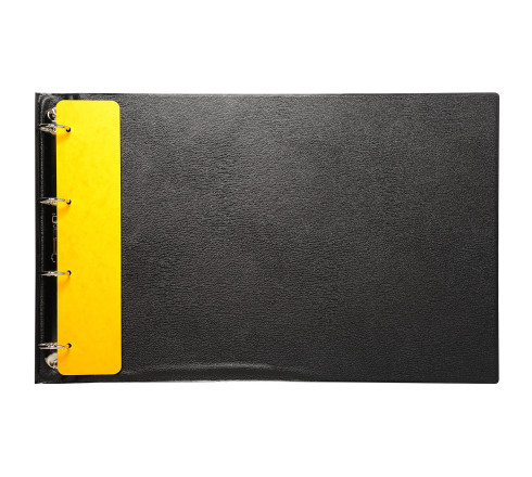 Classeur rembordé PVC dos rond 4 anneaux 30mm - A3 horizontal