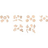 Lot de 6 mini moules en silicone formes assortis
