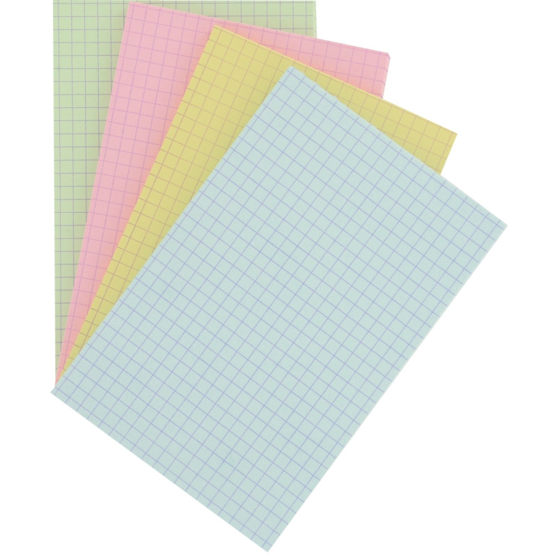 Paquet 100 fiches bristol non perforées quadrillées 5x5 format 100 x 1