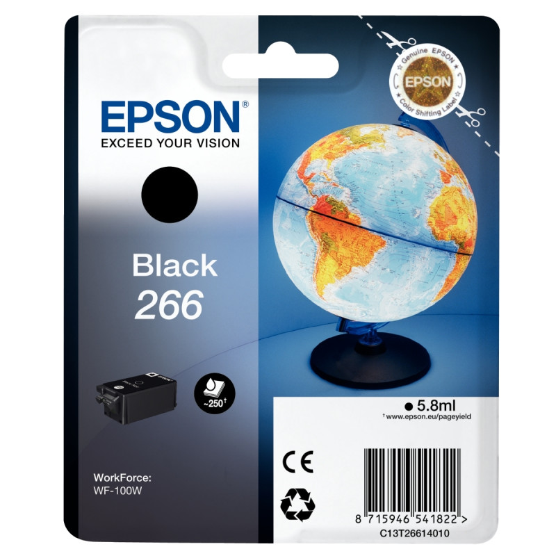 Epson GLOBE / 266 cartouche jet d'encre noire authentique (T266140)