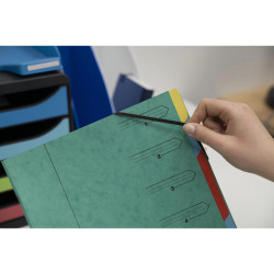 Trieur agrafé avec élastiques 7 compartiments