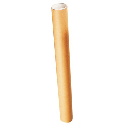 Tube en carton diamètre 8cm longueur 73cm avec 2 embouts