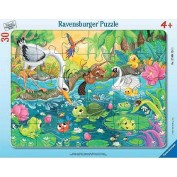 Puzzle à cadre de 30 pièces, un été à l'étang