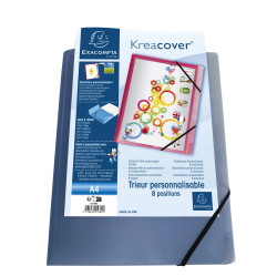 Trieur polypropylène 3 rabats Krea Cover 8 compartiments