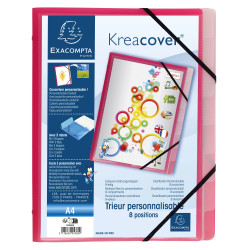 Trieur polypropylène 3 rabats Krea Cover 8 compartiments