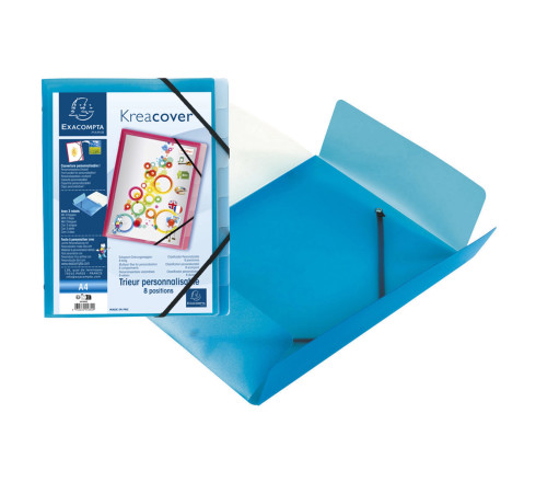 Trieur polypropylène 3 rabats Krea Cover 8 compartiments