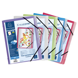 Trieur polypropylène 3 rabats Krea Cover 8 compartiments