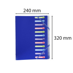 Trieur polypropylène 3 rabats 12 compartiments OPAK