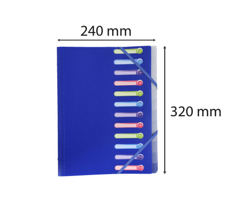Trieur polypropylène 3 rabats 12 compartiments OPAK