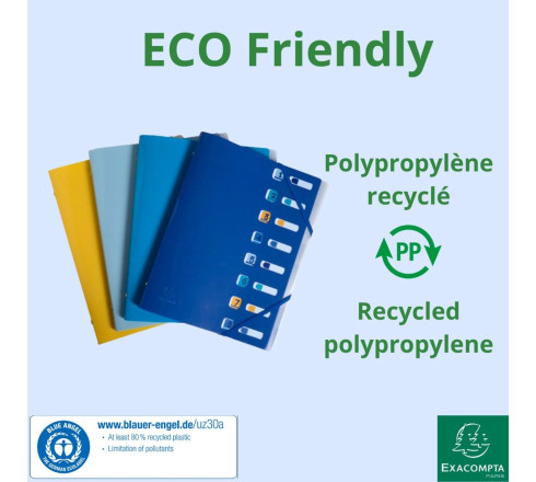 Trieur 8 compartiments polypropylène recyclé BeeBlue - A4