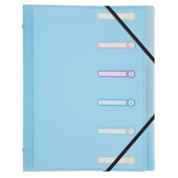 Trieur polypropylène 3 rabats Chromaline Pastel 6 compartiments