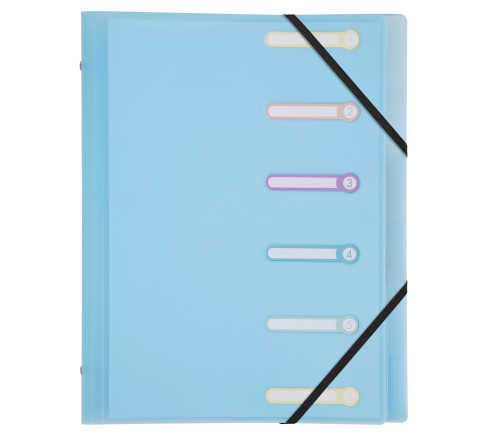 Trieur polypropylène 3 rabats Chromaline Pastel 6 compartiments