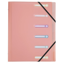Trieur polypropylène 3 rabats Chromaline Pastel 6 compartiments