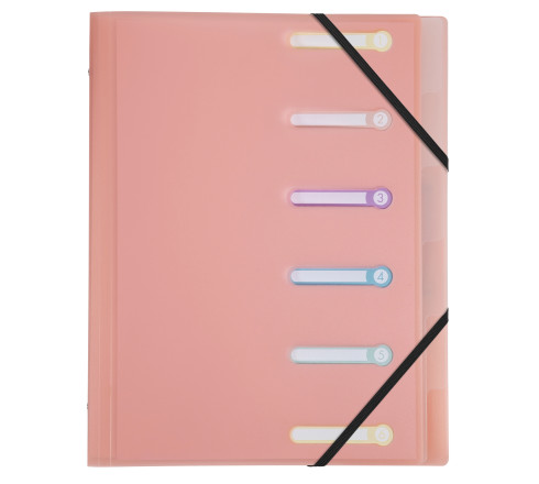 Trieur polypropylène 3 rabats Chromaline Pastel 6 compartiments