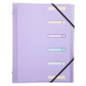 Trieur polypropylène 3 rabats Chromaline Pastel 6 compartiments
