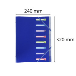 Trieur polypropylène 3 rabats 8 compartiments OPAK