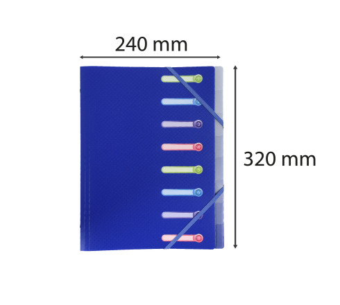 Trieur polypropylène 3 rabats 8 compartiments OPAK