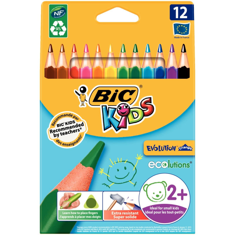 Étui de 12 crayons de couleur Évolution triangulaire