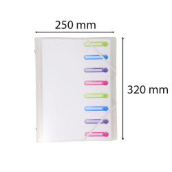 Trieur polypropylène 3 rabats Chromaline 8 compartiments