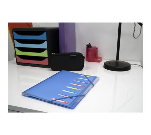 Trieur polypropylène 3 rabats Chromaline 8 compartiments
