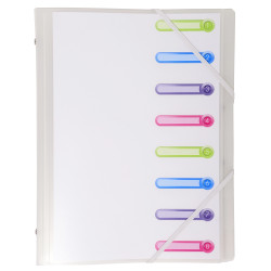 Trieur polypropylène 3 rabats Chromaline 8 compartiments