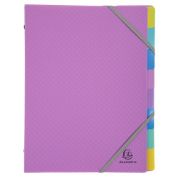 Trieur polypropylène 3 rabats Forever Young 8 compartiments - A4