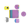 Trieur polypropylène 3 rabats Forever Young 8 compartiments - A4