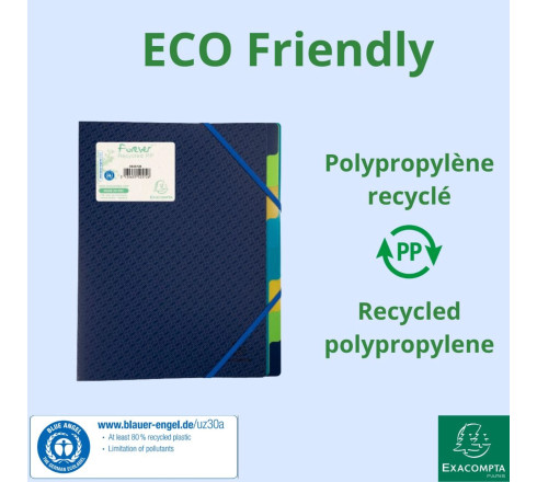 Trieur polypropylène 3 rabats Forever 8 compartiments