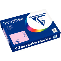 Paquet de 250 feuilles format A4 160g rose CLAIREFONTAINE