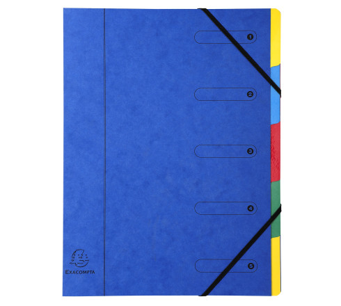 Trieur Harmonika fenêtres imprimées Véritable carte lustrée 5 compartiments